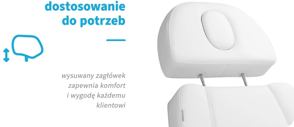 Activeshop Elektrinis kosmetologinis krėslas Azzurro Lux 3m Baltas