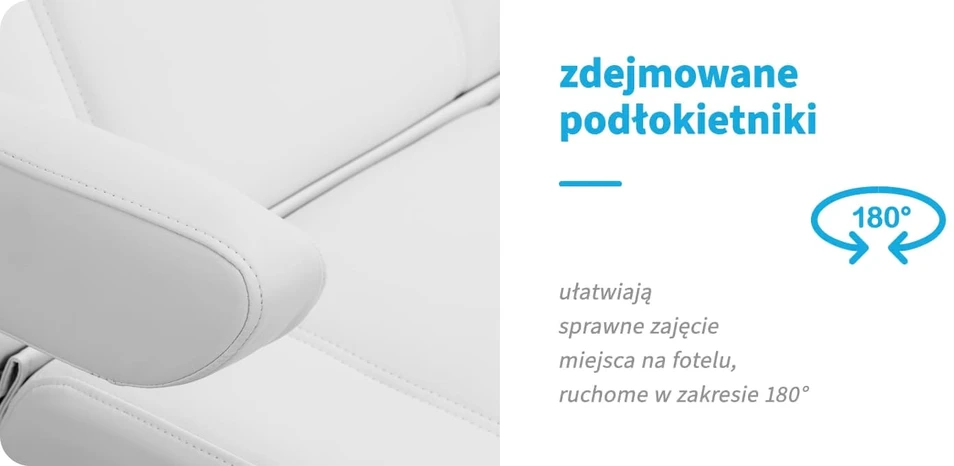 Activeshop Elektrinis kosmetologinis krėslas Azzurro Lux 3m Baltas