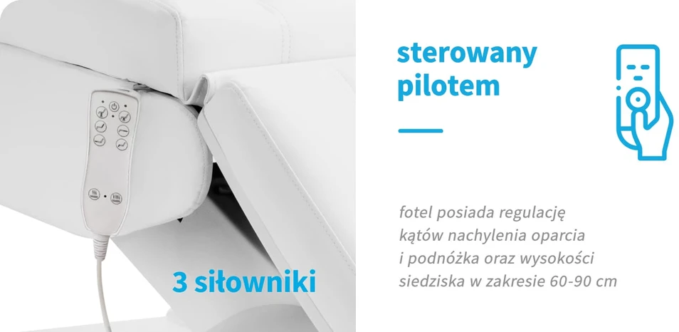 Activeshop Elektrinis kosmetologinis krėslas su šildymo funkcija Azzurro Lux 3M