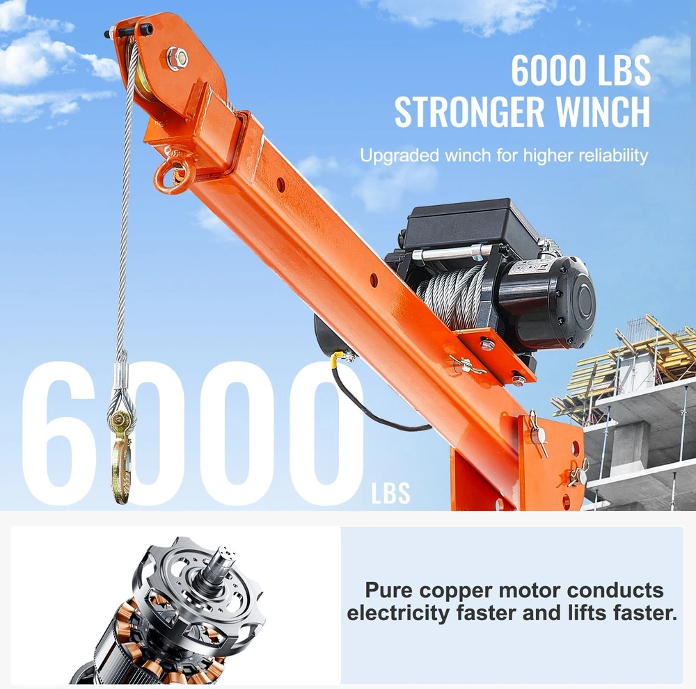 VEVOR Elektrinis kėlimo kranas pikapui, 998 kg, 360°