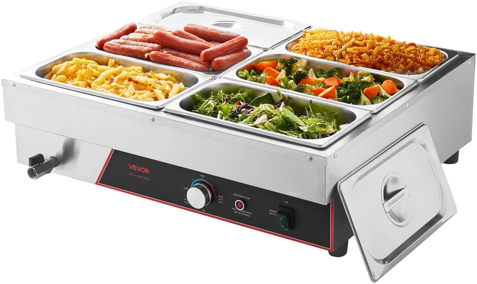 VEVOR Elektrinis maisto šildytuvas iš nerūdijančio plieno, 1500W