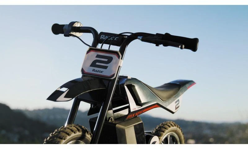 Razor MX125 +DECALS Dirt Bike, ES, juodas, ličio baterija