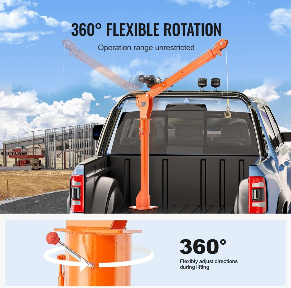 VEVOR Elektrinis sunkvežimio kranas 360° 499 kg keliamas