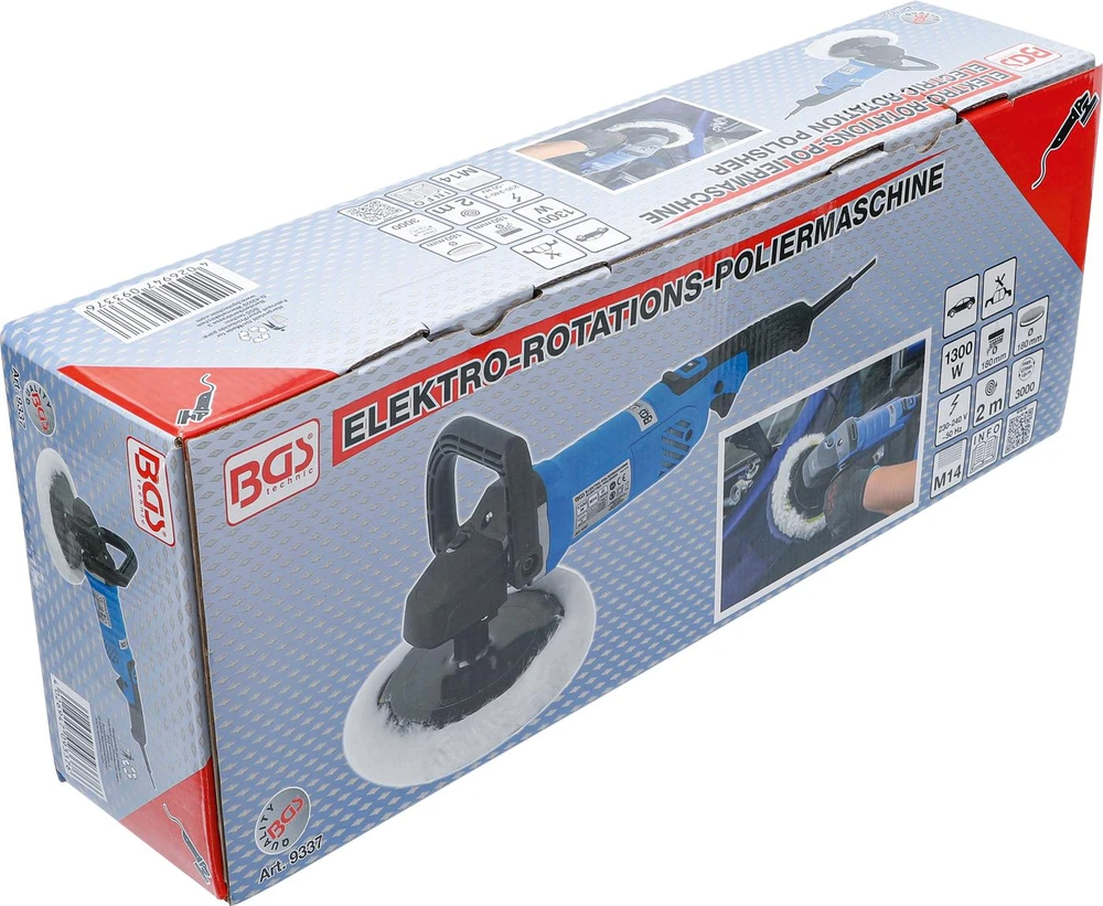 BGS ELEKTRINIS POLIRUOKLIS | MAKS. 3000 APS./MIN. | 1300 W | Ø 180 MM (9337)