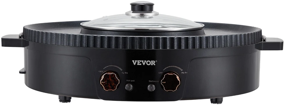 Vevor Elektrinis grilis ir hotpot 1800W 2-in-1