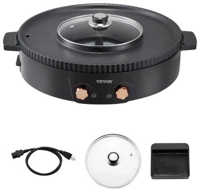 Vevor Elektrinis grilis ir hotpot 1800W 2-in-1