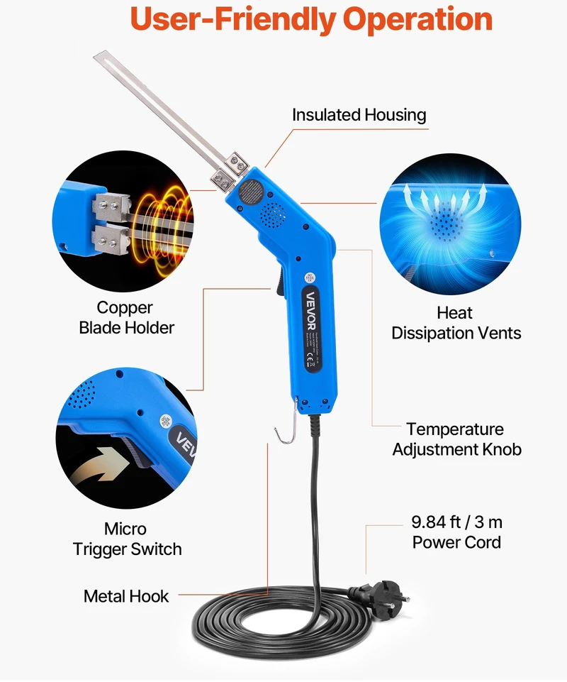 VEVOR Elektrinė putų pjaustyklė 200W 50-500