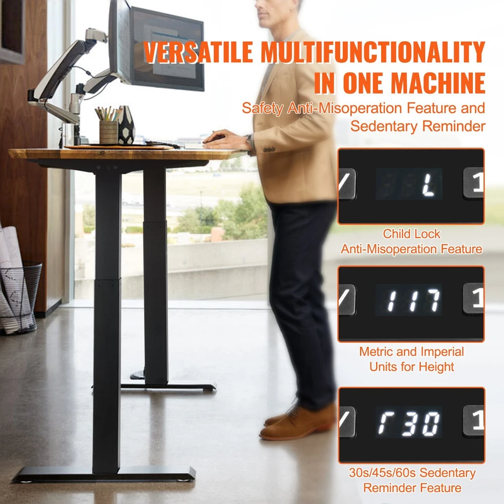 VEVOR Elektrinis reguliuojamas stalo rėmas 70-117 cm
