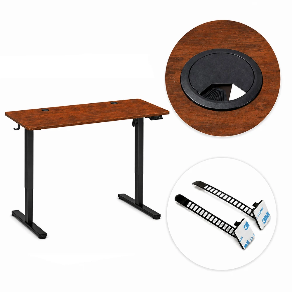 Elektrinis stalas 140x60 cm, reguliuojamo aukščio 72-118 cm, sendinto ąžuolo, ModernHome
