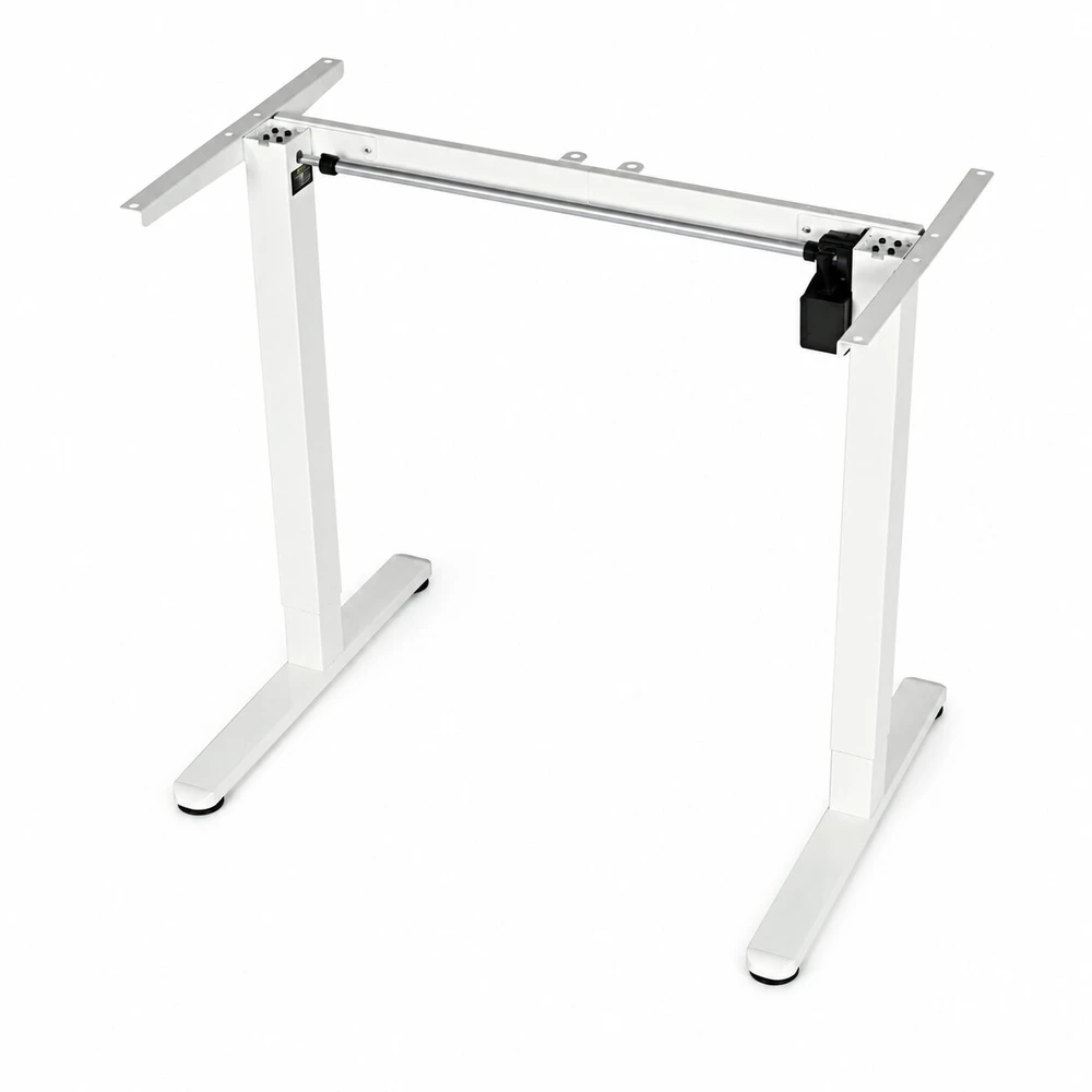 Elektrinis stalo rėmas, aukščio reguliavimas 72-118 cm, stalviršiui iki 160 cm, baltas ModernHome