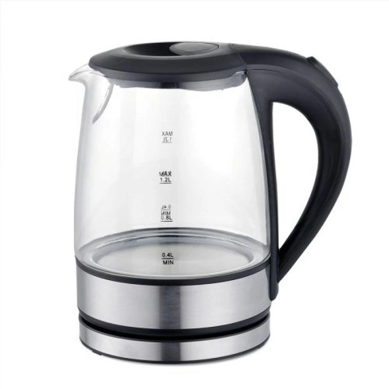 Maestro MR-062-Juodas Glass Electric Virdulys 1,2 L