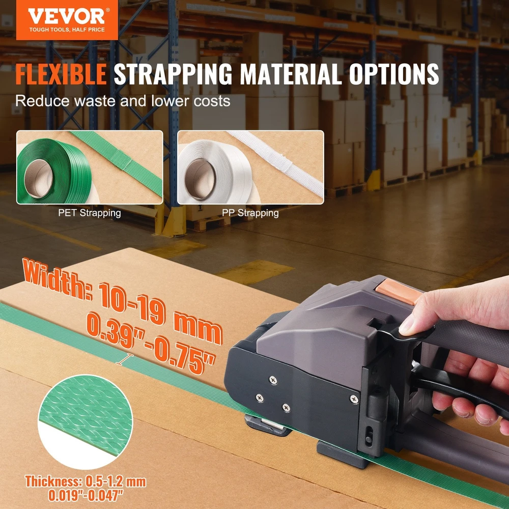 VEVOR Automatinis elektrinis diržų užtraukimo įrankis 1-1,9 cm diržams