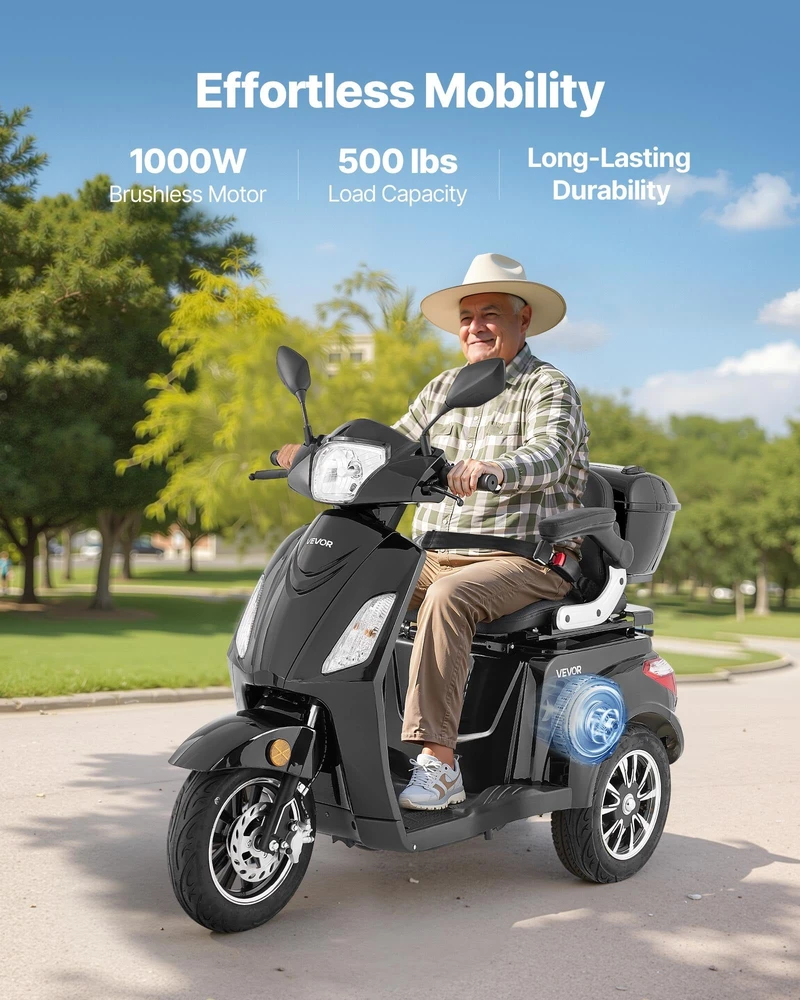 Vevor Triratė elektrinė motoroleris senjorams ir suaugusiems