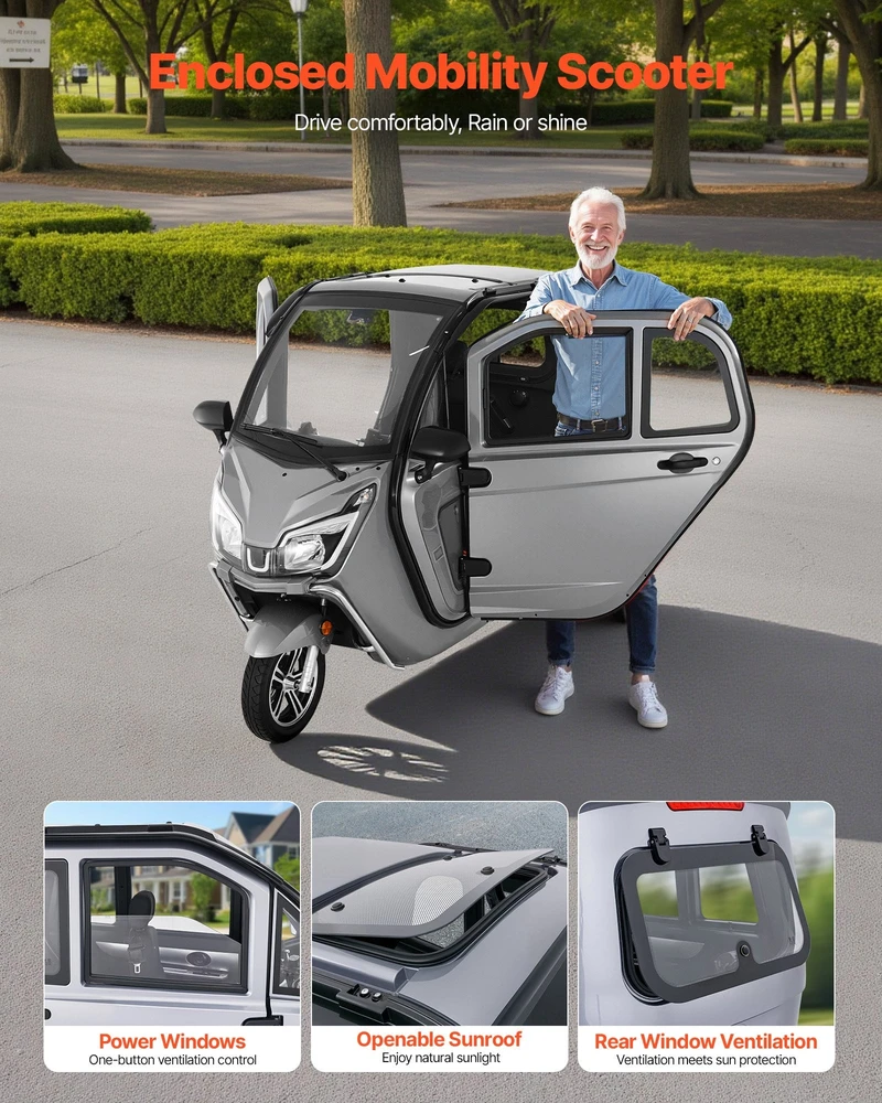 VEVOR 3 ratų elektrinis motoroleris vyresniems