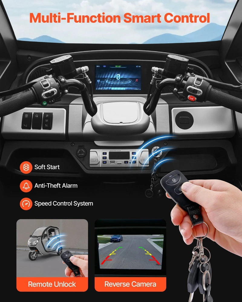 VEVOR 3 ratų elektrinis motoroleris vyresniems