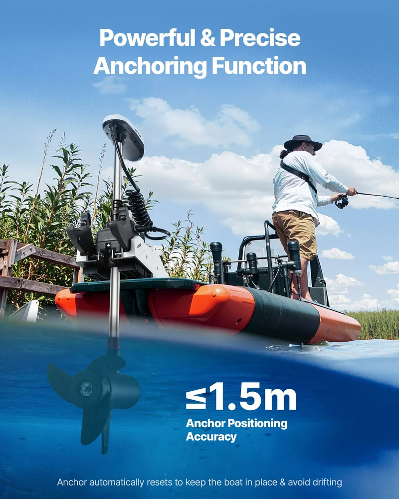 VEVOR 55 lb 12V elektrinis jūrinis variklis