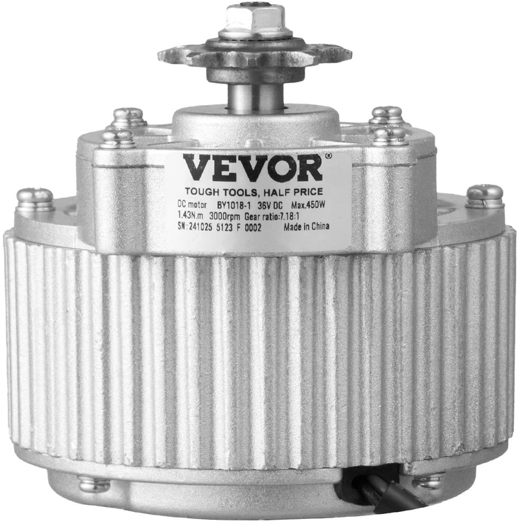 Vevor 450W elektrinio DC variklio rinkinys su valdikliu