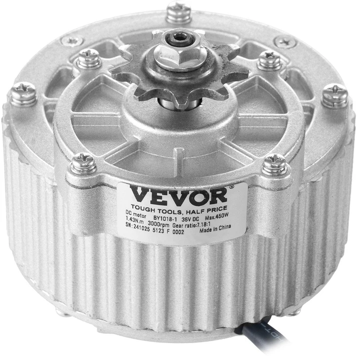 Vevor 450W elektrinio DC variklio rinkinys su valdikliu