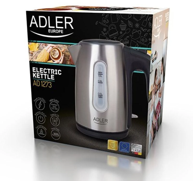 Virdulys electric Adler AD 1273 (1200W 1l, sidabrinis color)