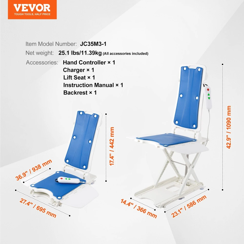 VEVOR Elektrinė kėdė liftu senjorams