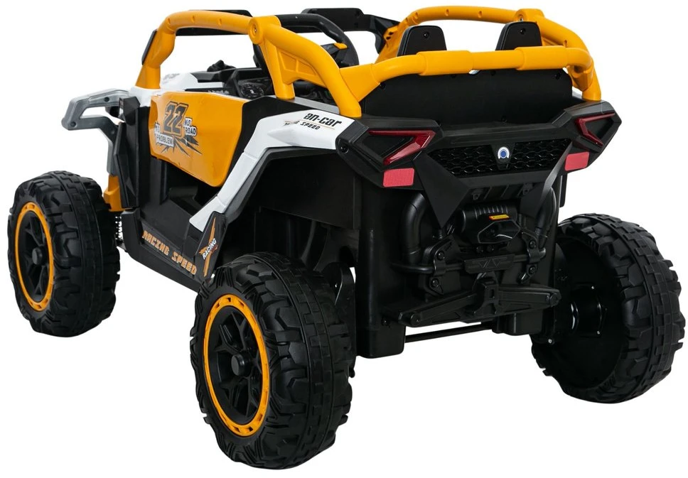 Lean Cars Elektrinis vaikiškas automobilis 4x4 M3, geltonas ir baltas