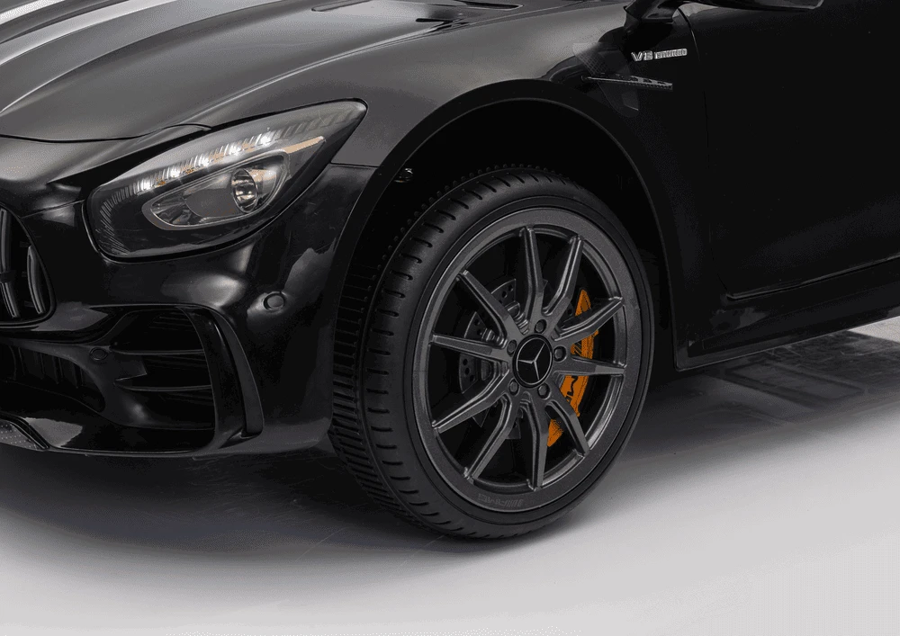 Lean Cars Juodas Mercedes GTR akumuliatorinis automobilis vaikams