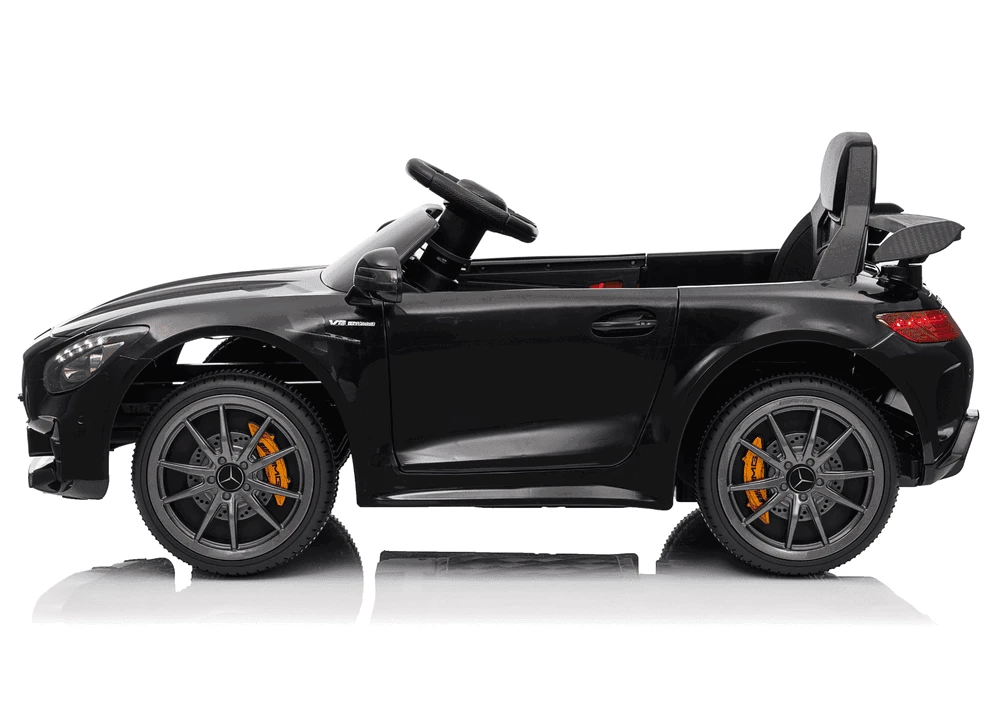 Lean Cars Juodas Mercedes GTR akumuliatorinis automobilis vaikams