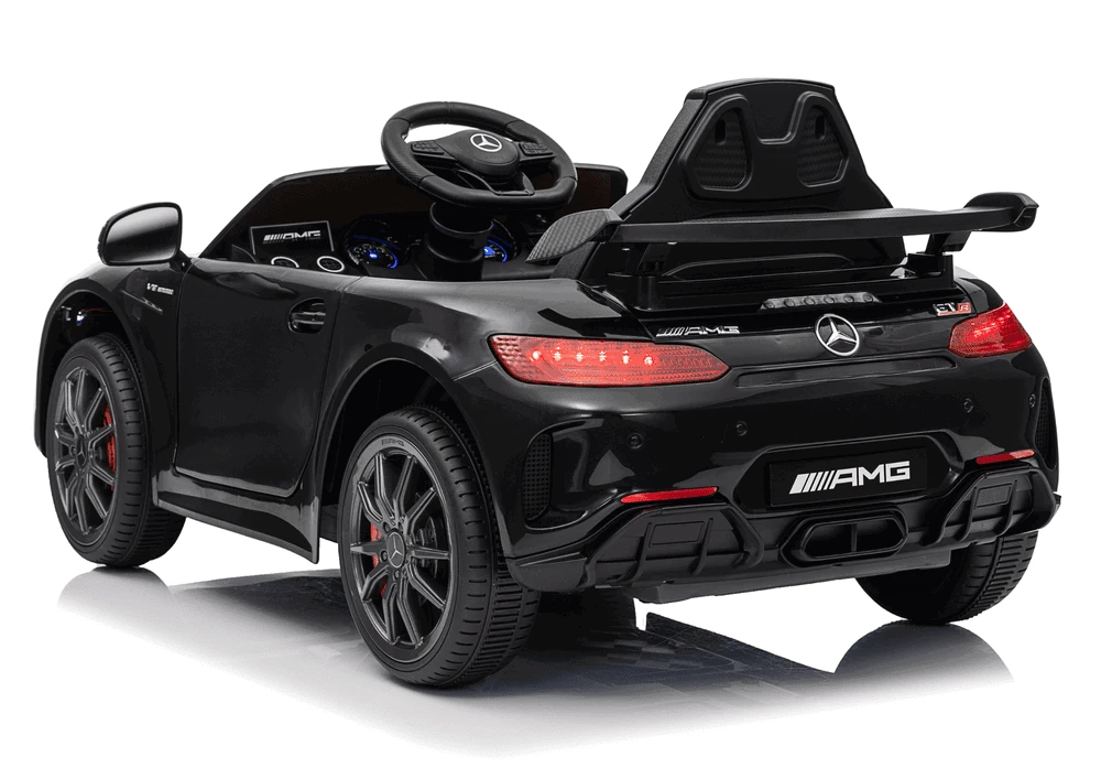 Lean Cars Juodas Mercedes GTR akumuliatorinis automobilis vaikams