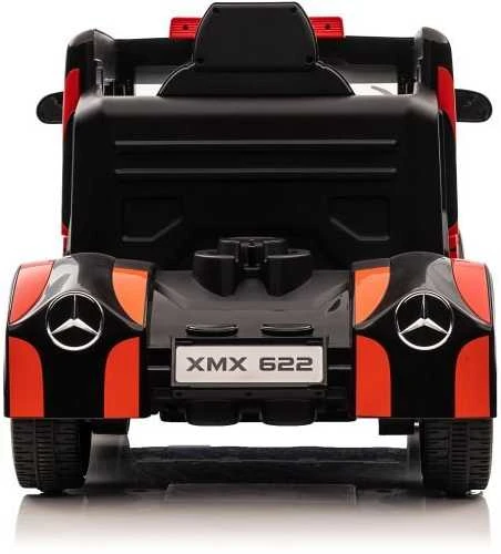 Lean Cars Vienvietis elektromobilis vaikams Mercedes-Benz Axor XMX622, raudonas