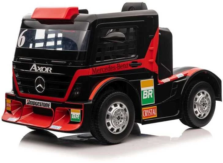Lean Cars Vienvietis elektromobilis vaikams Mercedes-Benz Axor XMX622, raudonas
