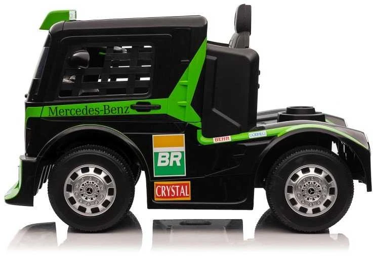 Lean Cars Vienvietis elektromobilis vaikams Mercedes-Benz Axor XMX622, žalias