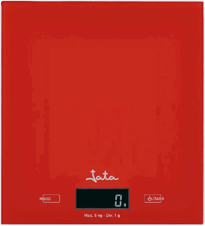 Elektroninės virtuvinės svarstyklės Jata 729/R, 5kg, raudonos