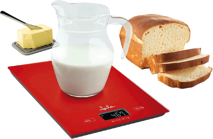 Elektroninės virtuvinės svarstyklės Jata 729/R, 5kg, raudonos