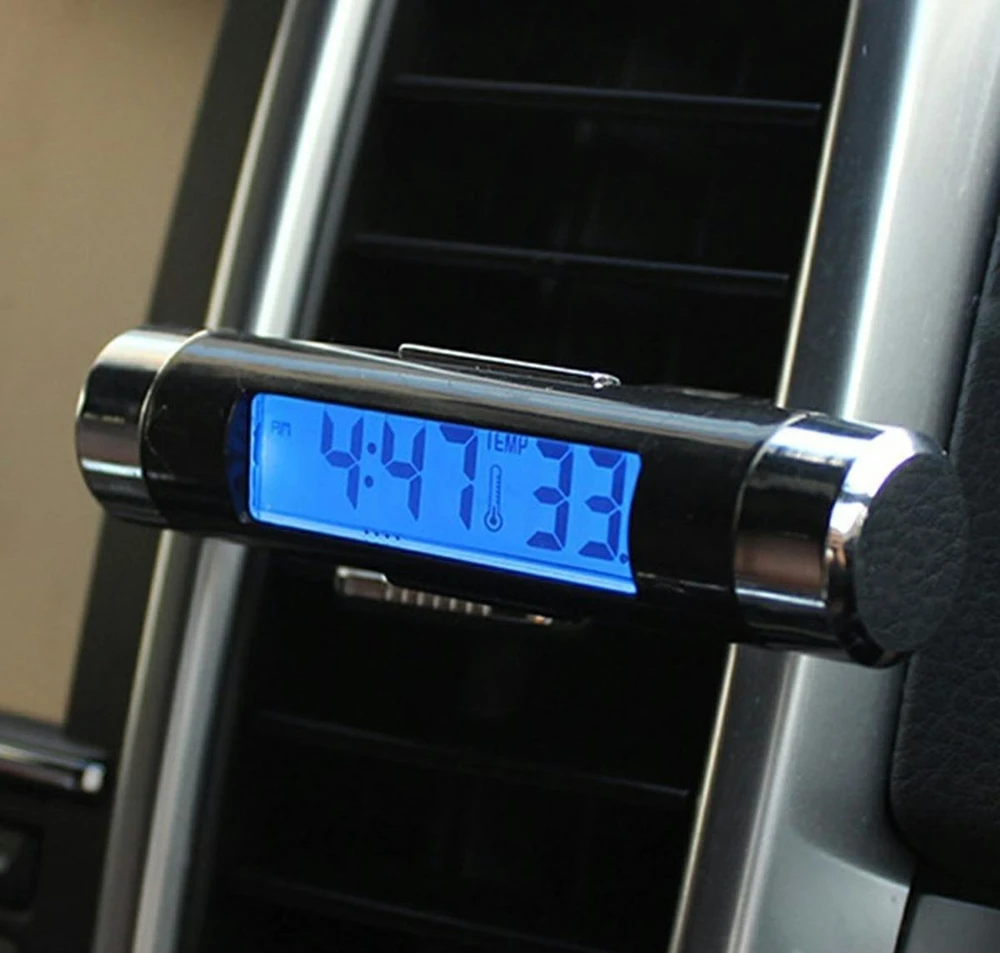 ZG9 Elektroninis automobilio termometras ir laikrodis su LCD ekranu