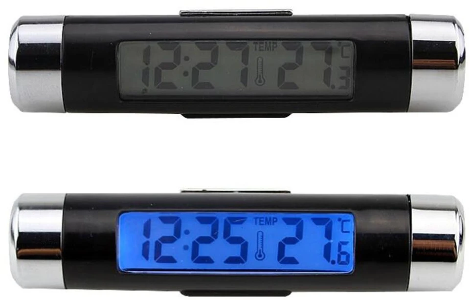 ZG9 Elektroninis automobilio termometras ir laikrodis su LCD ekranu