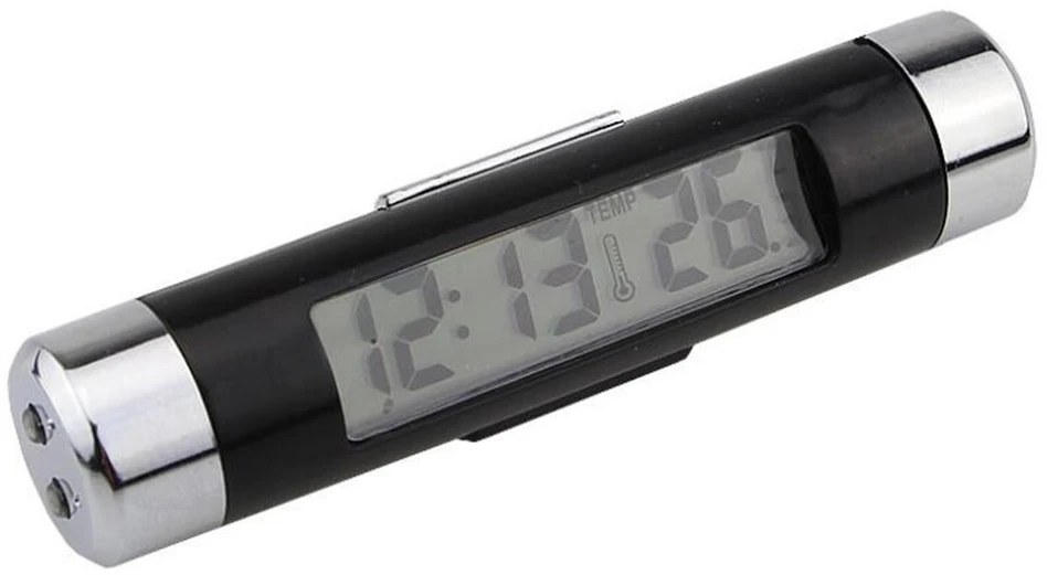 ZG9 Elektroninis automobilio termometras ir laikrodis su LCD ekranu