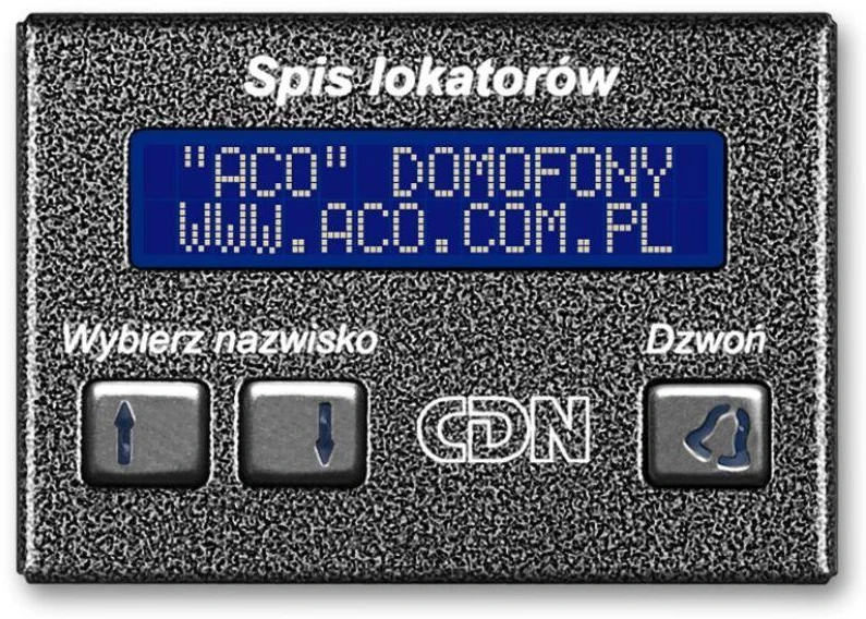 Elektroninis gyventojų katalogas ACO CDN-230E GR, grafitas