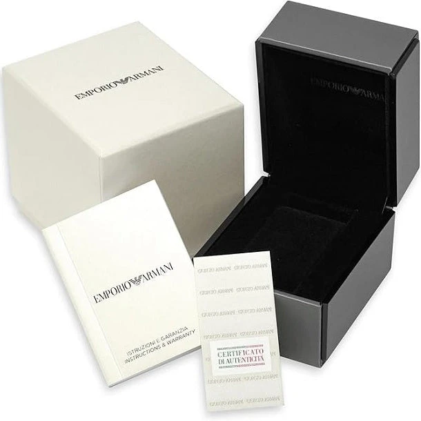 „Emporio Armani AR11360“ vyriškas nardymo stiliaus sidabrinis ir juodas laikrodis