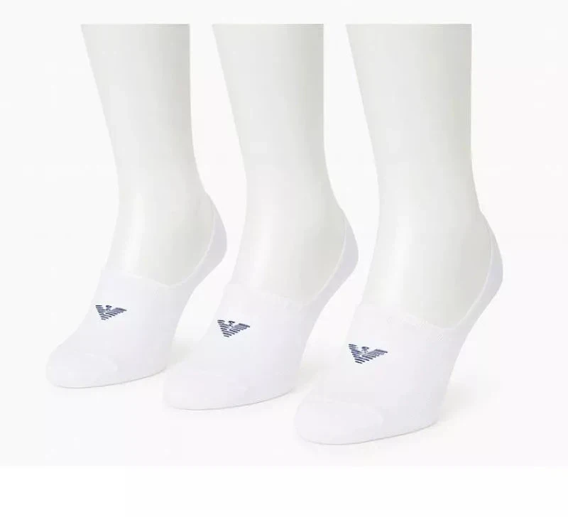 Emporio Armani Calza mikro kojinės medvilninės baltos 3-pakas