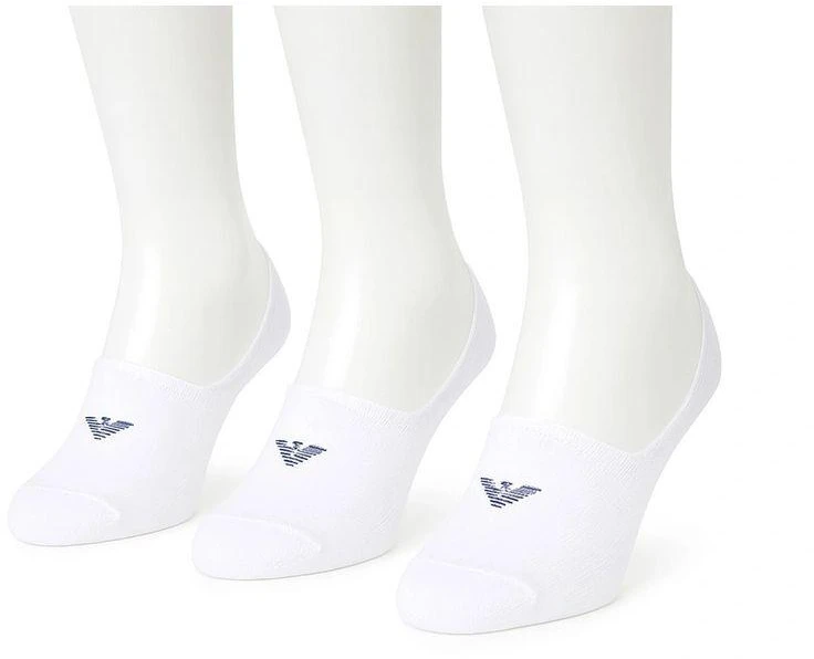 Emporio Armani Calza mikro kojinės medvilninės baltos 3-pakas