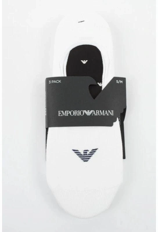 Emporio Armani Calza mikro kojinės medvilninės baltos 3-pakas