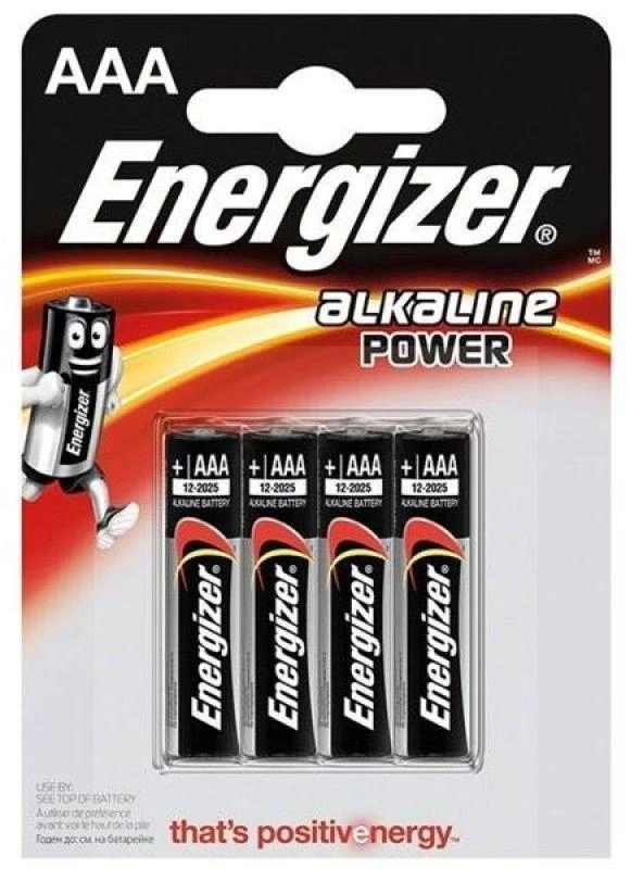 ENERGIZER LR03 AAA baterijos, lizdinė pakuotė 4 vnt.