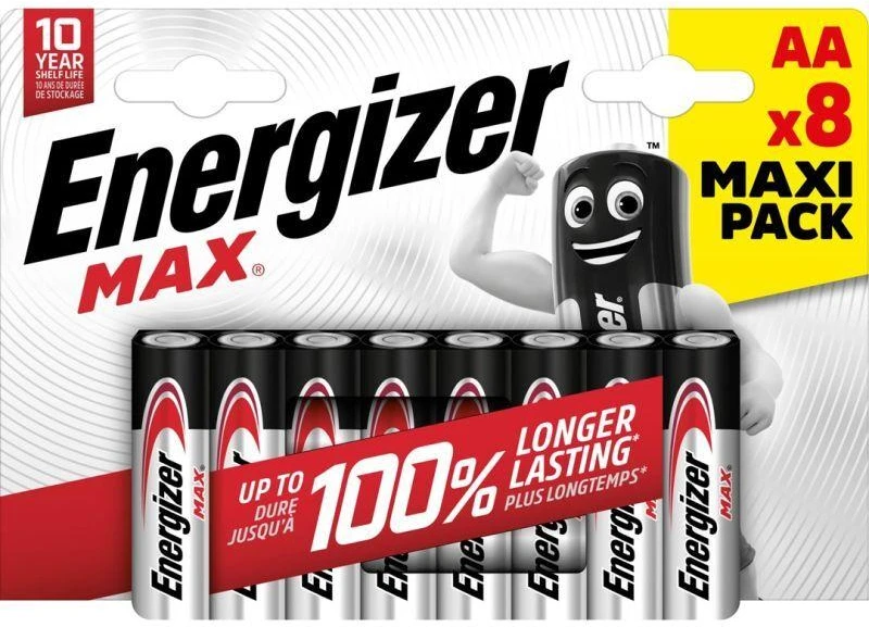 ENERGIZER MAX AA LR6 BATERIJA. 8 vnt. ECO pakuotė.