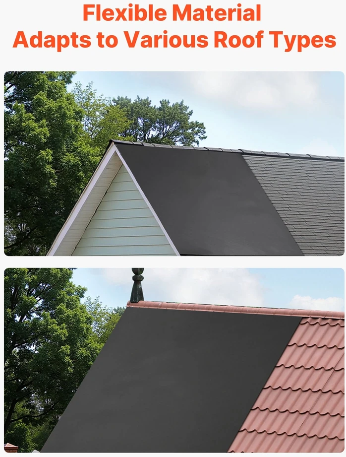 VEVOR Guminė stogo danga, 3 x 4.5 m EPDM