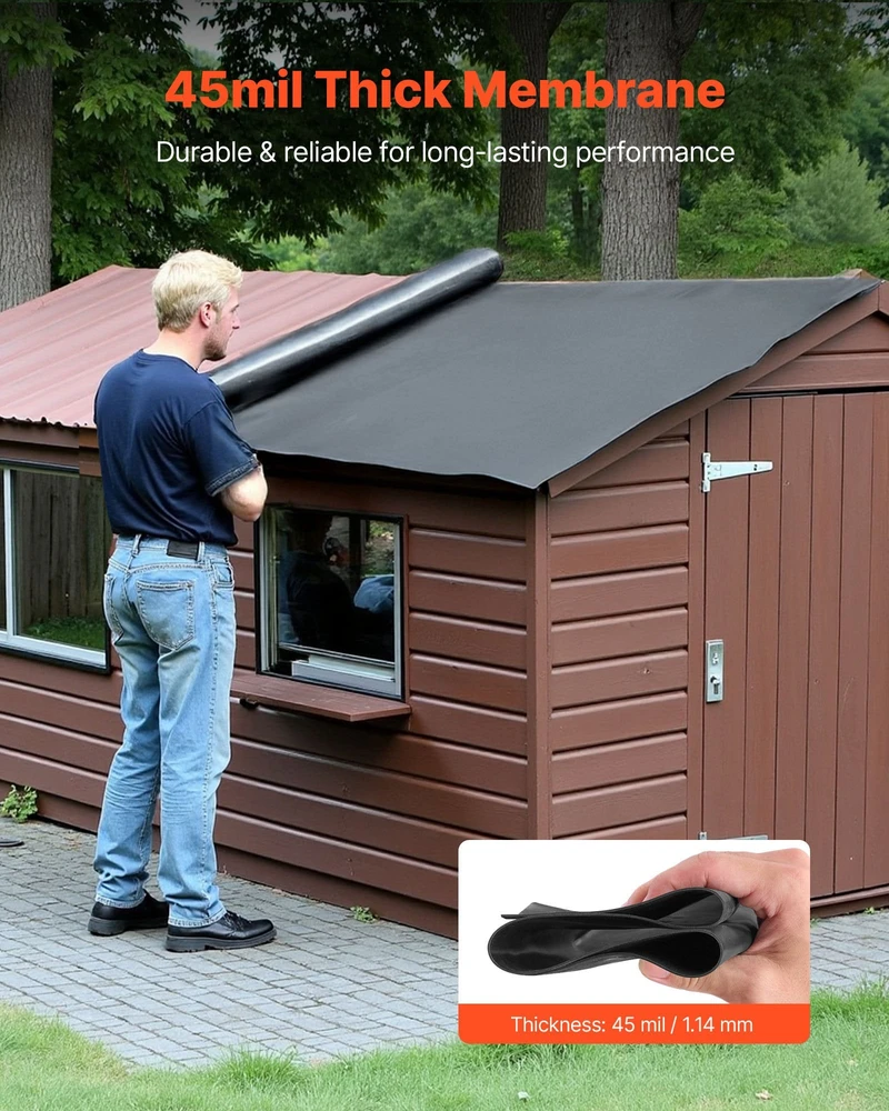 VEVOR EPDM guminė stogo danga 15 x 15 pėd.