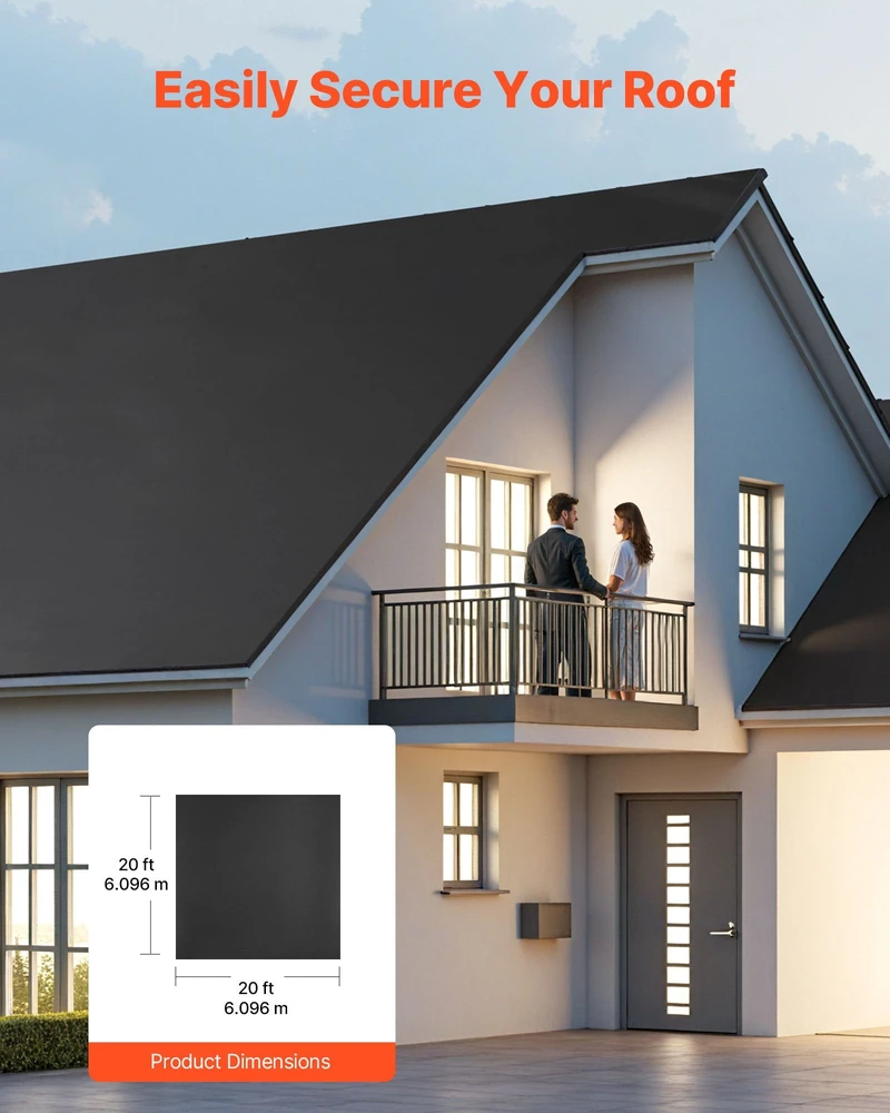 VEVOR EPDM guminė stogo danga 6 x 6 m