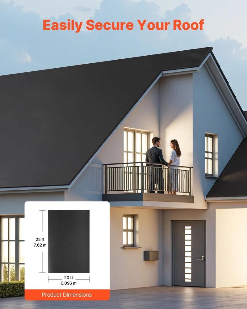 VEVOR EPDM guminė stogo danga 6 x 7.5 m