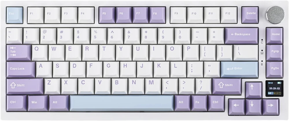 EPOMAKER mechaninė klaviatūra AK820 Pro 75% su TFT ekranu, Bluetooth 5.1 ir RGB apšvietimu