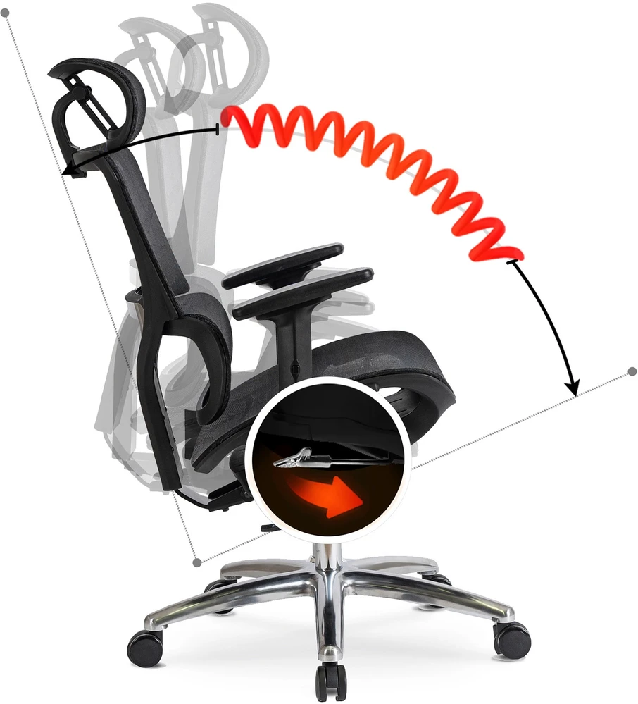 Ergonominė biuro pasukama kėdė ROYAL, juoda