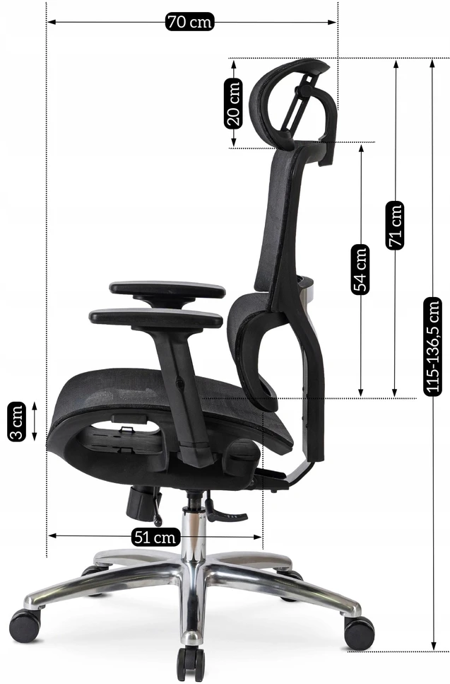 Ergonominė biuro pasukama kėdė ROYAL, juoda